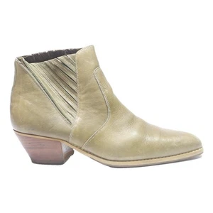Damen Leder Stiefeletten beige UK 8,5 stilvoll bequem Freizeitkleidung - Bild 1 von 6