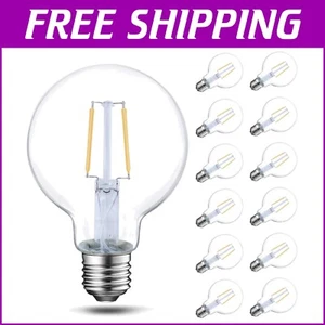 Energy-Saving Dimmable Globe LED Bulbs - Vintage Style, 350 Lumens, 12-Pack - Picture 1 of 9