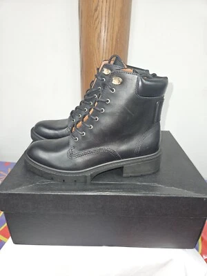 NIB Women's COACH Lorimer Black Leather Boots Size 7.5B - Image 1 of 4