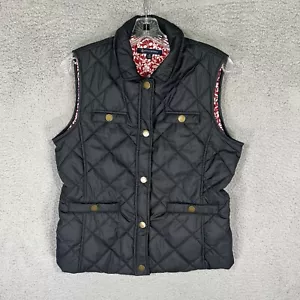 Brooks Brothers Vest Womens Medium Black Quilted Thermore Button Down Outdoors - Picture 1 of 7