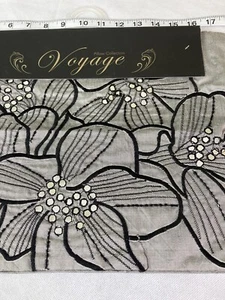 "NUEVA" Funda de almohada de poliéster de seda 12x16"" bordada gris negro Fairfield - Imagen 1 de 6