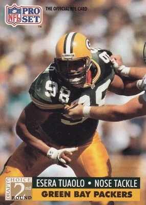 1991 Pro Set #764 Esera Tuaolo NFL Green Bay Packers + (Yes 4 Free Mystery Cards - Image 1 of 2