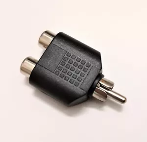 Conector Adaptador Audio - Doble RCA Hembra - RCA Macho - Imagen 1 de 2