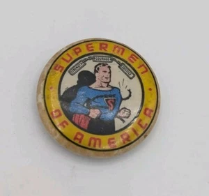 Vintage Supermen Of America 1961 Club Button Pinback - Picture 1 of 3