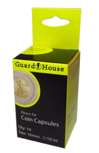 Direct Fit Coin Capsules for 1/10oz Gold Eagle by Guardhouse 16mm, 10 pack - Picture 1 of 1