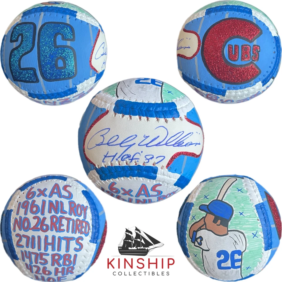 Billy Williams signed Baseball JSA COA Hand Painted Carter X Cubs HOF Auto Y146 - Image 1 of 1
