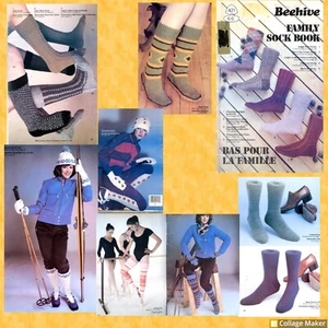 Canadian Knitting Beehive Family Sock Book Slippers Leg Warmers Gloves Beanies - Picture 1 of 9