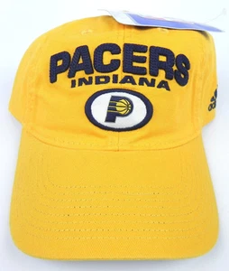 INDIANA PACERS NBA ADIDAS YELLOW SLOUCH UNSTRUCTURED STRAPBACK CAP HAT NEW! - Picture 1 of 5