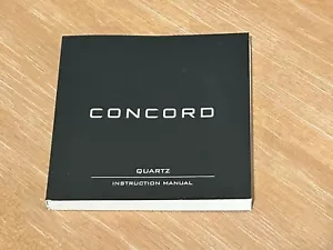Brand New! Authentic CONCORD Quartz Watch Instruction Manual Booklet - Picture 1 of 5