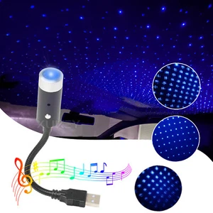 USB Car Interior Roof Atmosphere Star Night Light Automatic Rotating Projector - Picture 1 of 9