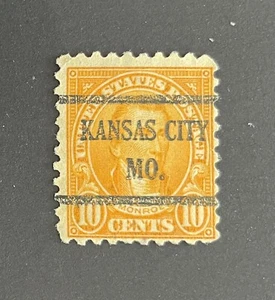Kansas City, Missouri Tipo 43 Precancelado - 10 centavos Monroe - EE. UU. #591 - SIN USAR - Imagen 1 de 1