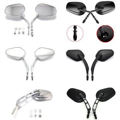 Espejos retrovisores laterales cromados para motocicleta Harley Davidson Heritage Softail Classic Foto 1 de 4