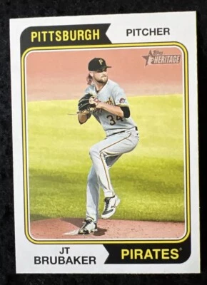 2023 Topps Heritage #454 JT Brubaker - Pirates - SP - Image 1 of 2
