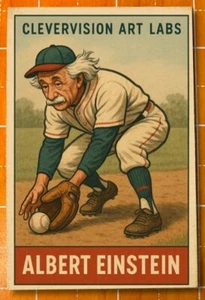 Parody Sports Monster Series 2 Ltd Artist Ed ACEO Collectible Card Einstein - Picture 1 of 1