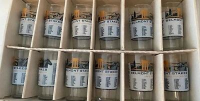 Belmont Stakes June 5 2010  10oz  Glass 12 Pack. In Original Box NY  Collectible - Image 1 of 4