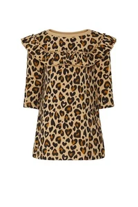 Crewcuts by J.Crew Kids Velvet Kayla Dress - Leopard Print Brown Size 4 - Picture 1 of 3