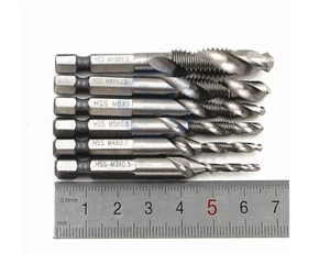 6 PCS Drill Tap Bits Set Metric Screw Thread Tapping Bit - Picture 1 of 2