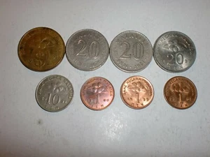 LOTE MONEDAS MALASIA - 8 MONEDAS ANTIGUAS Y NUEVAS - TODAS DIFERENTES - RARAS - 1976-2004 - Imagen 1 de 3