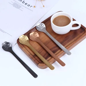 1Pc Stainless Steel Coffee Dessert Spoon Cat Paw Claw Spoon Stirring ^cd - Picture 1 of 14