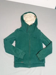 Hanf HoodLamb Damen grün Bio Baumwolle/Hanf Hoodie XS Reißverschluss Kunstfellfutter - Bild 1 von 10