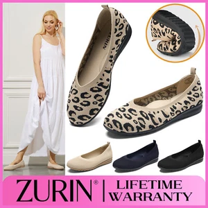 ZURIN Women Knit Ballet Flats Arch Support Slip On Dress Work Casual Flat Shoes - Picture 1 of 68