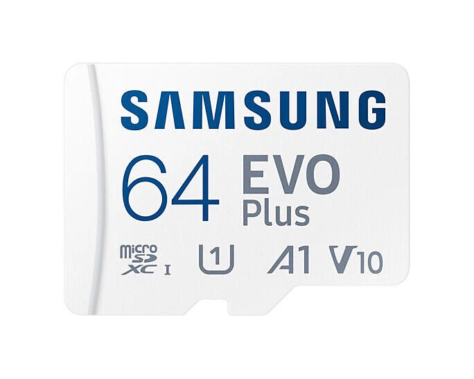Samsung EVO Plus (2021) 64GB microSDXC UHS-I Speicherkarte - Weiß (mit SD-Adapter)