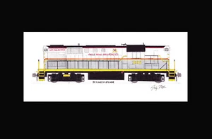 Falls Road Railroad RS11 #1802 11""x17"" estampado enmarañado firmado por Andy Fletcher - Imagen 1 de 1