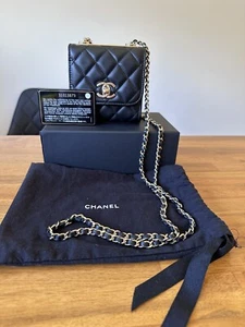 Chanel Trendy CC Mini Clutch On Chain Black Gold Hardware like New - Picture 1 of 9