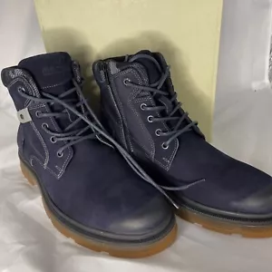 Manitu Herrenschuhe Gr.46 Neu Nubukleder dunkelblau leicht gefüttert - Bild 1 von 5