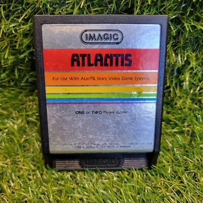 Atlantis Atari 2600 Night Version Label  Tested Working With Video - Image 1 of 4
