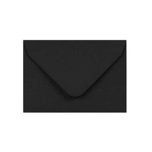 65 x 94 schwarze Visitenkartenumschläge | gummiert | 120 g/m² V-Klappenumschlag - Bild 1 von 3