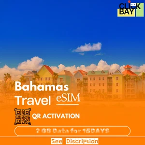 [eSIM] Bahamas Travel e-SIM haute vitesse 4G/5G 2 Go de données pendant 15 jours (données uniquement) - Photo 1 sur 7