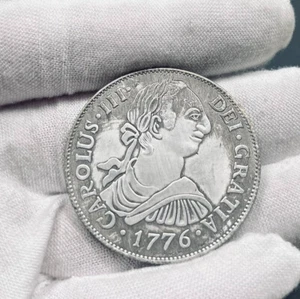 *C*O*P*Y* Mexico Spanish Carolus III 8 Real 1776 Coin #CC44 - Picture 1 of 3