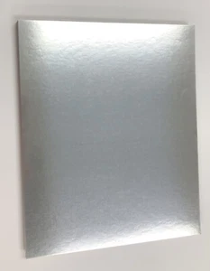 Metallic Silver Reflective Card Stock 24pt Size 11”x 9” Book Covers 25 pcs - Picture 1 of 3