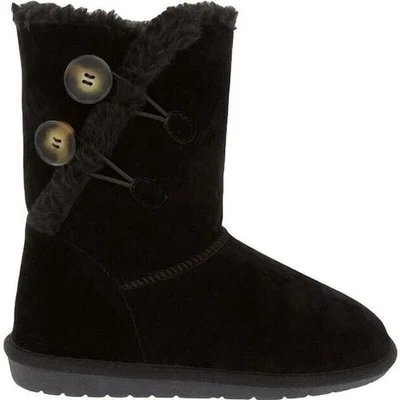 Botas Sugar para mujer talla 10 Marty sin cordones cálidas botas de invierno negras con detalles de botones Foto 1 de 3