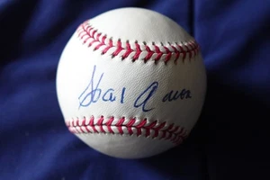 Hank Aaron Milwaukee Braves Baseball HOFer Autographed MLB Ball PSA COA - Picture 1 of 7
