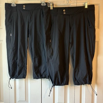 2 pares de pantalones de senderismo Columbia Capris para mujer talla 10 Omni Shield de nailon pierna ceñida Foto 1 de 4