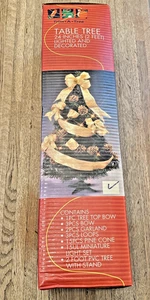 Trim*A*Tree Decorated Tabletop Lighted Tree Gold Bow Top 24" - Picture 1 of 3