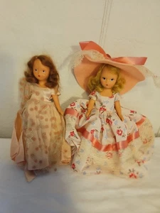 VINTAGE 1940's SET OF 2 BISQUE  NANCY ANN STORYBOOK DOLLS/ 5.5inches - Picture 1 of 8