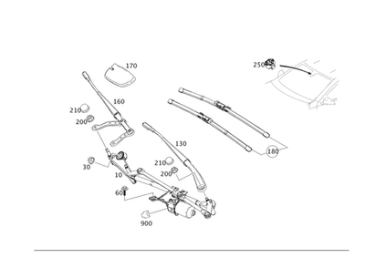 正品梅赛德斯-奔驰零件套件 Wiper Blade 176-820-43-00 — 第 1/2 张图片