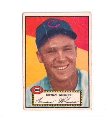 1952 Topps Baseball Card #80 BLACK Herman Wehmeier Nice see scan - Image 1 of 2