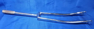 NOS VINTAGE HI TEN Chrome FORK 27"x22.2mm 1" Threaded 240x85mm - Picture 1 of 2