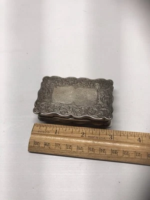 Caja de tabaco Birmingham Inglaterra de plata de ley años 20’s Foto 1 de 4