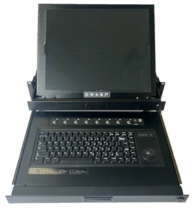 2 HE 17" TFT LCD Monitor Tastatur Schublade mit 8 Port KVM - RKP217-801C - Bild 1 von 11