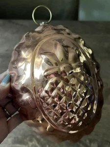 Vintage Copper Mold Pineapple Oval Wall Decor - Picture 1 of 4