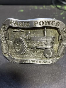 Vintage 1990 “Farm Power of the 50s & 60s” Belt Buckle Limited #66 Of 5000 - Picture 1 of 15
