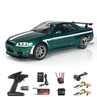 Metal 1/8 Control Remoto Drift Coche de Carreras Capo R34 4x4 RC Coches Motor Sin Escobillas - Imagen 1 de 4