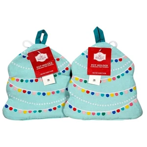 Juego de 2 luces de Navidad turquesa aguamarina soporte para maceta árbol de Navidad - Imagen 1 de 5