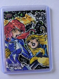 2023 UD Avengers vs X-Men Invisible Woman Magik 1/1 Sketch By John Watkins Chow - Picture 1 of 2