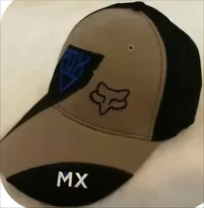 Embroidered FOX Strapback Baseball Cap Black and Grey: One Size Fits Most - Picture 1 of 5